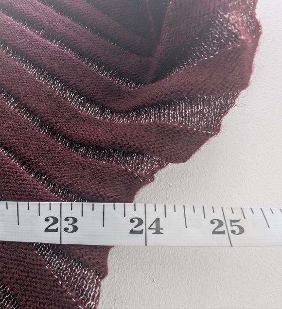 New! Women's Burgundy And Metallic Silver Sweater Dress Size 1X - Picture 6 of 8